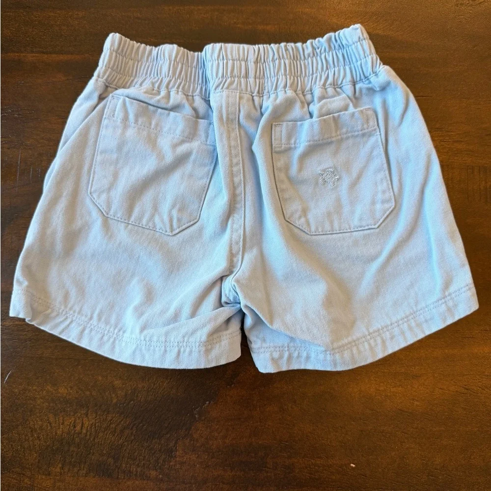 Toddler Light Blue Elastic-Waist Shorts - Picture 2 of 2
